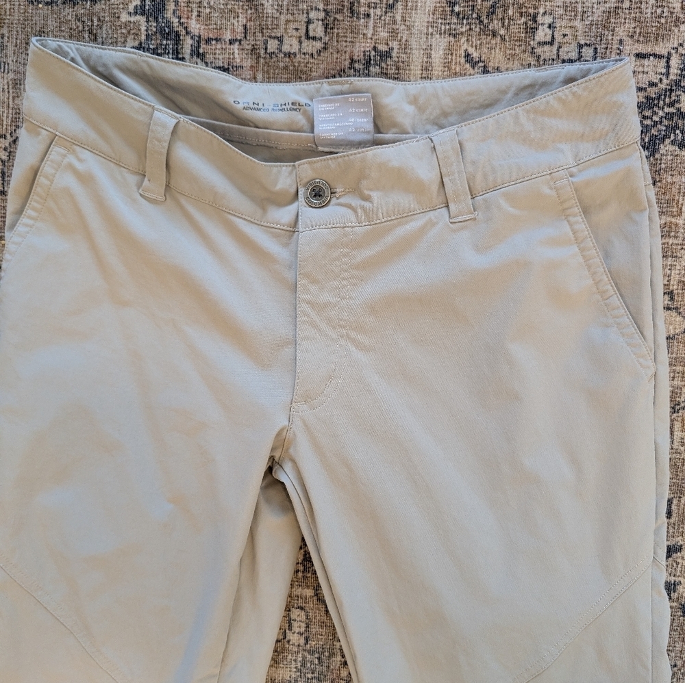 Columbia Mumbai Mover Cropped Pants Khaki Nylon Hiking Women's 10 Short - Picture 4 of 7